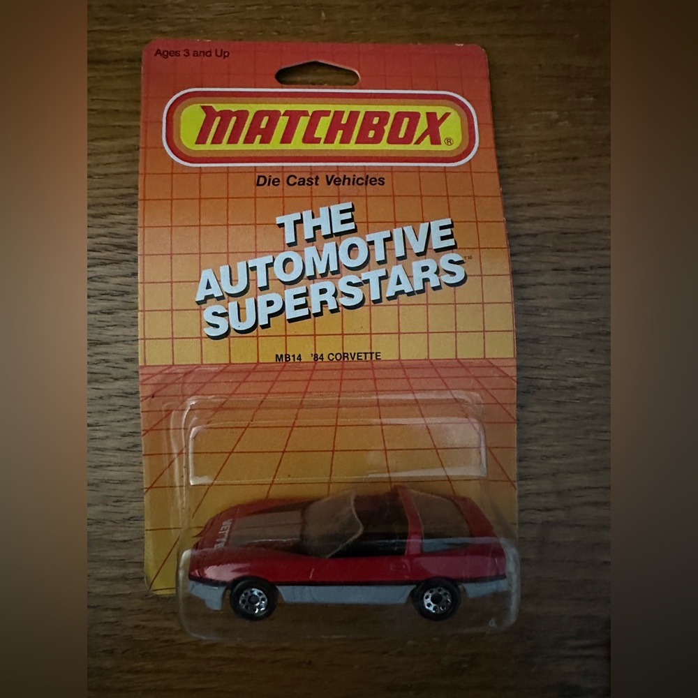 Matchbox die cast metal MB14 84 Corvette vintage new in box